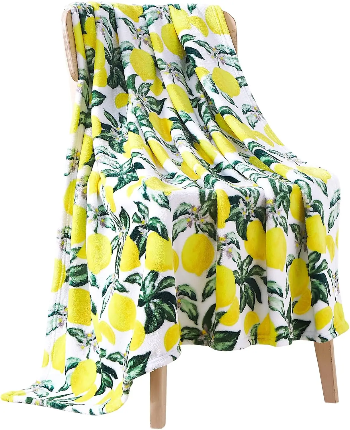 

Mother'S Day Lemon Garden Fleece Throw Blankets: Soft Plush Accent For Sofa Couch Chair Bed Dorm Or Travel