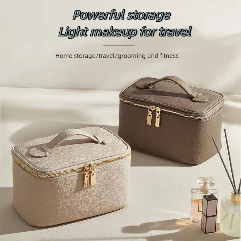

Makeup Bag 2024 New Women's Portable Instagram Handheld Travel Small Cosmetics Toiletries Storage Bag
