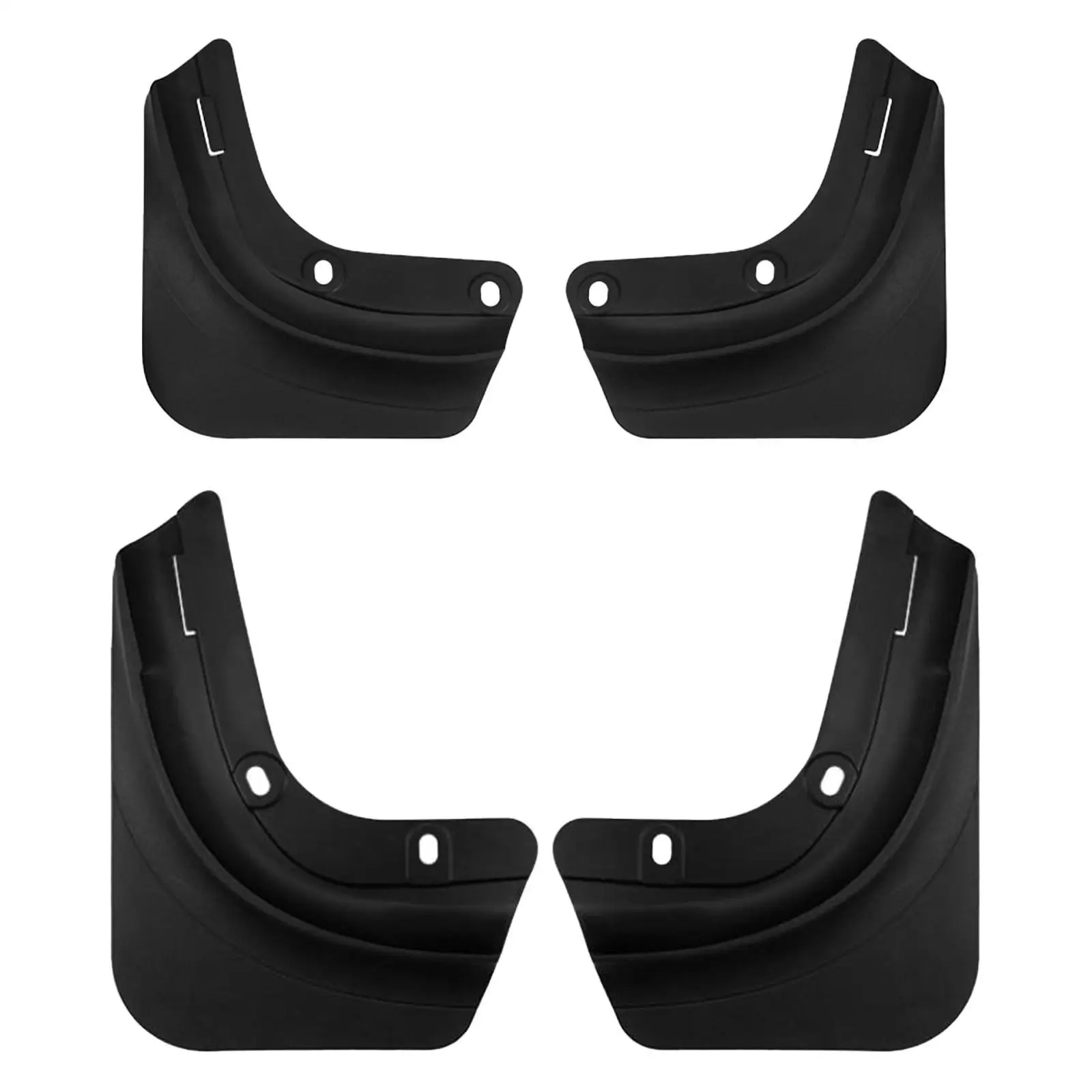 Exterior Accessories Convenient Assemble Black 4Pcs Mudflaps Tires Splash Guards for at Automatic Transmission 25 Car