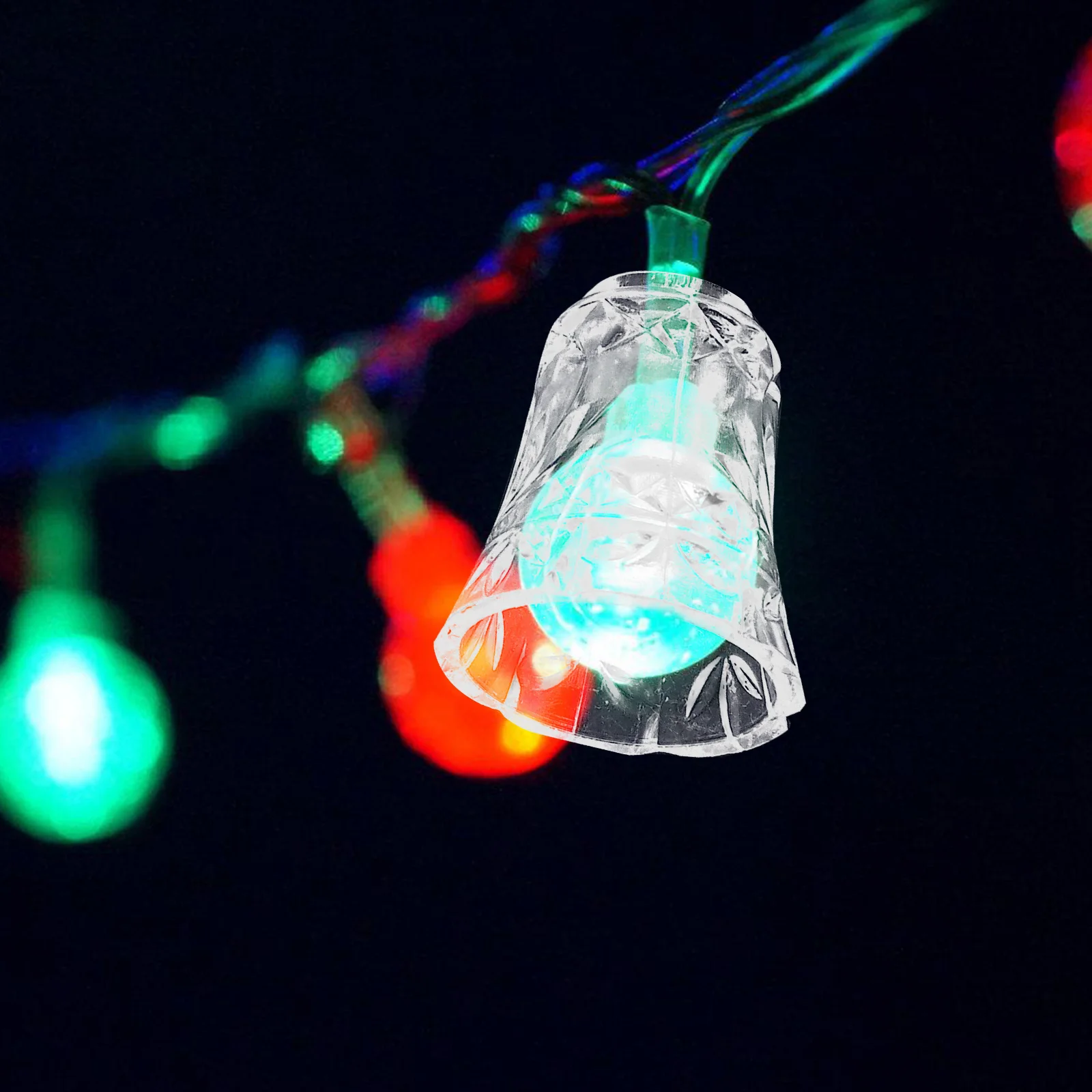 

100pcs Chimes Decorative String Bells Hanging Accessories Mini Pendant LED Outdoor Wind Chimes Lights Solar Outdoor Home