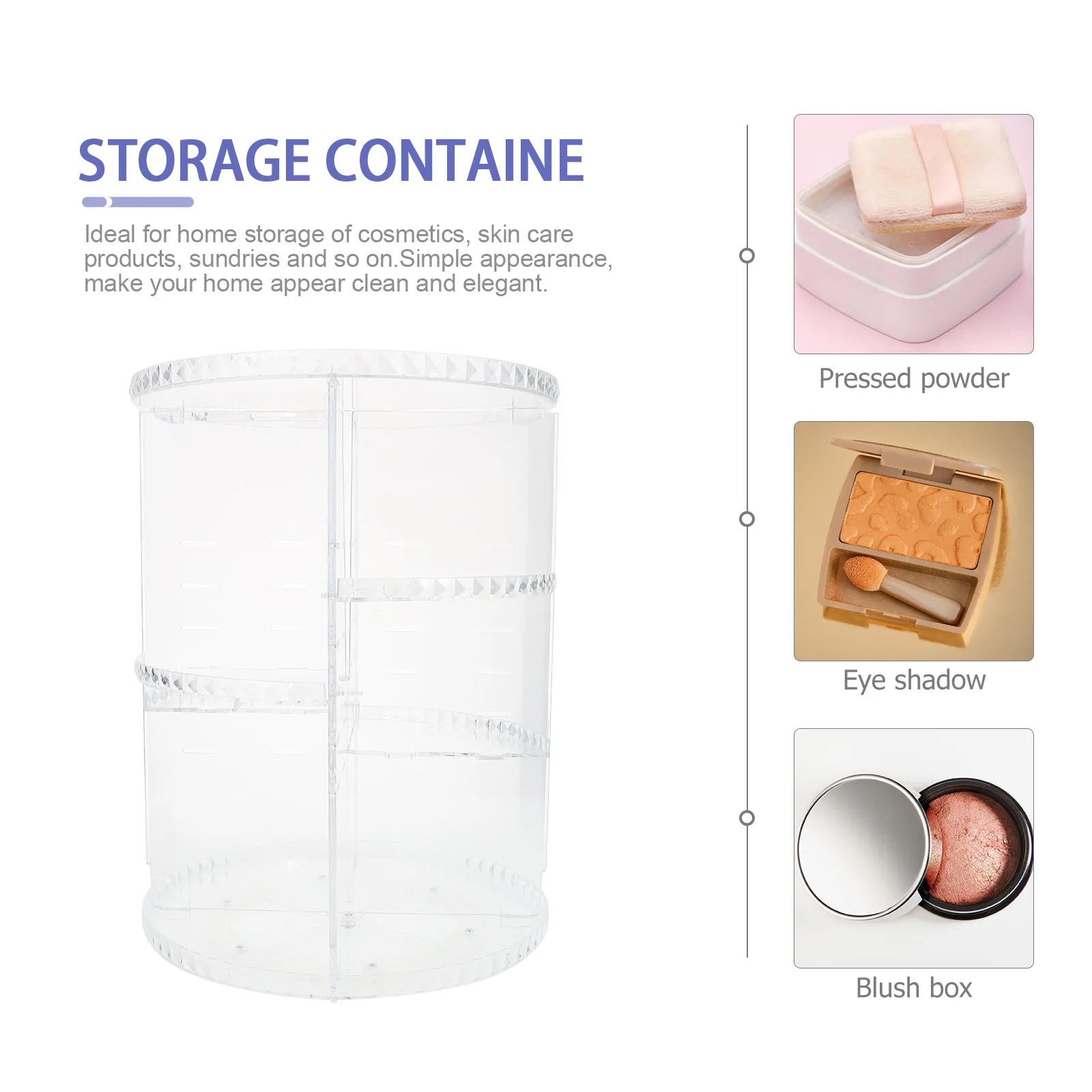 

Rotatable Cosmetics Storage Rack Organizer Shelf Makeup Brush Holder Stand Durable Premium Acrylic