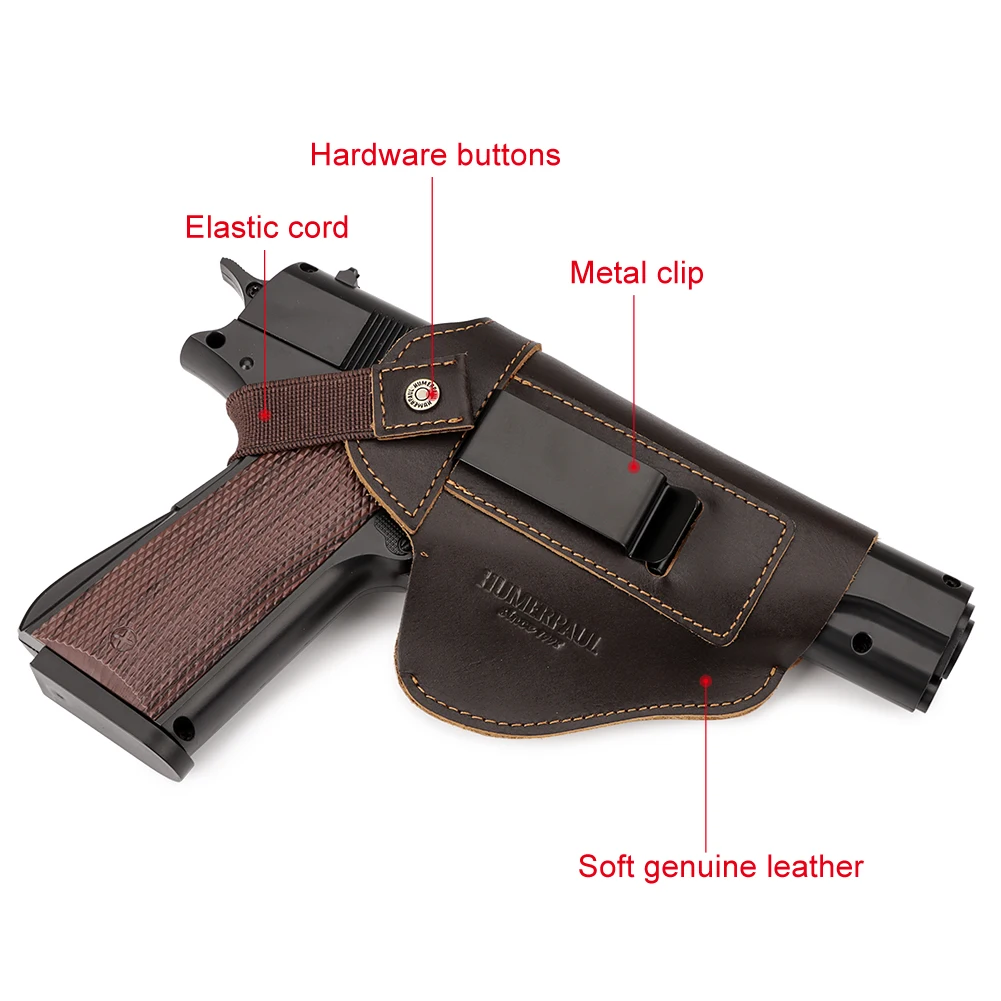 Oil Leather Universal Tactical Gun Holster for Airsoft Pistol Right/Left IWB/OWB Concealed Carry Glock Gun Accessories