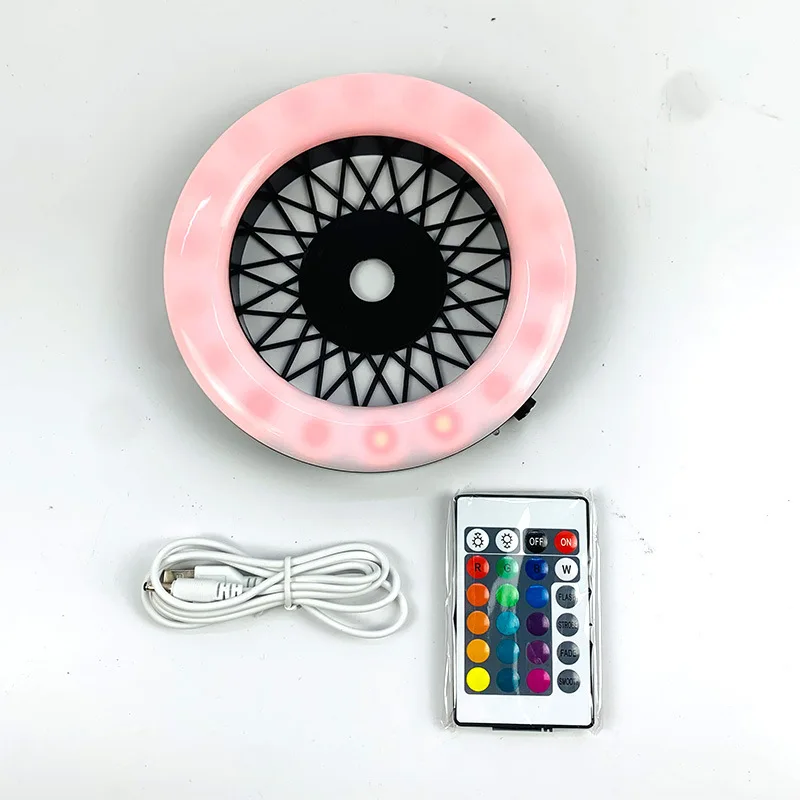 Remote Control Cool Operation LED Ambient Light USB Hookah Light Disk