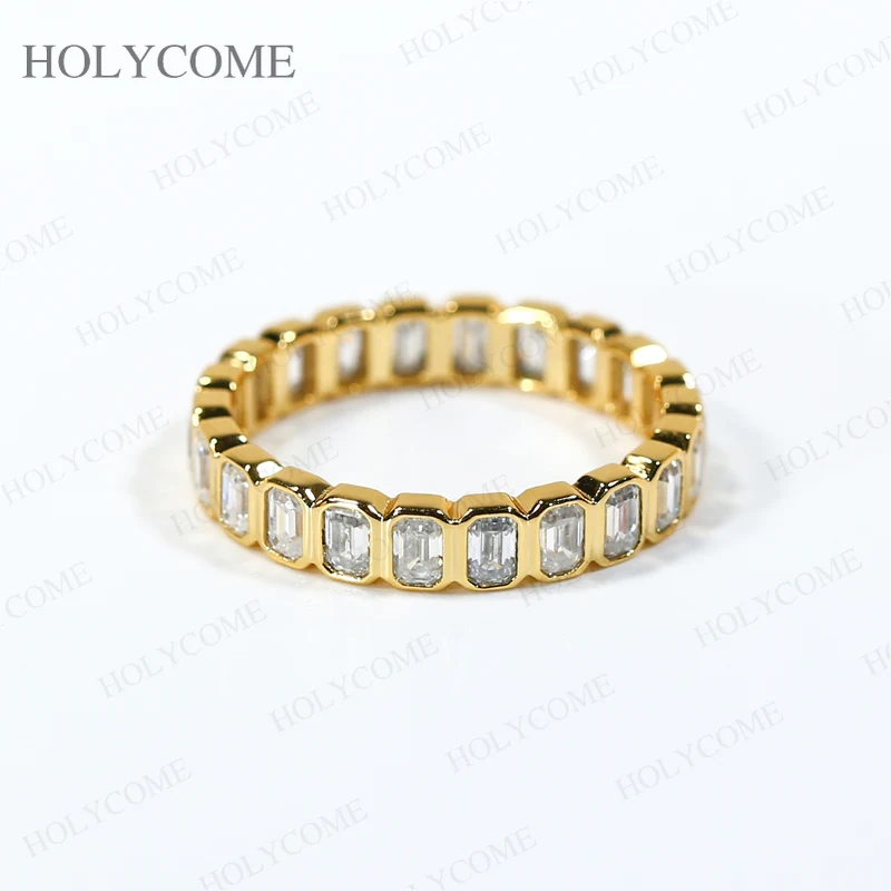 

Кольцо на заказ, стерлинговое серебро 925 пробы, муассанит, изумруд, ободок, кольцо D, цвет VVS1, модные классические ювелирные изделия, подарок на годовщину для женщин и мужчин