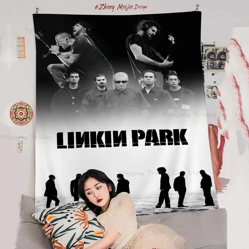 L-Linkin Cool P-Park Printed Large Wall Tapestry Indian Buddha Wall Decoration Witchcraft Bohemian Hippie Decor Blanket