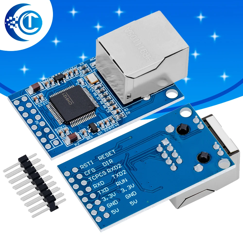 

Industrial CH9121 Serial-to-Ethernet Module - TTL Transmission Adapter for STM32 Microcontrollers