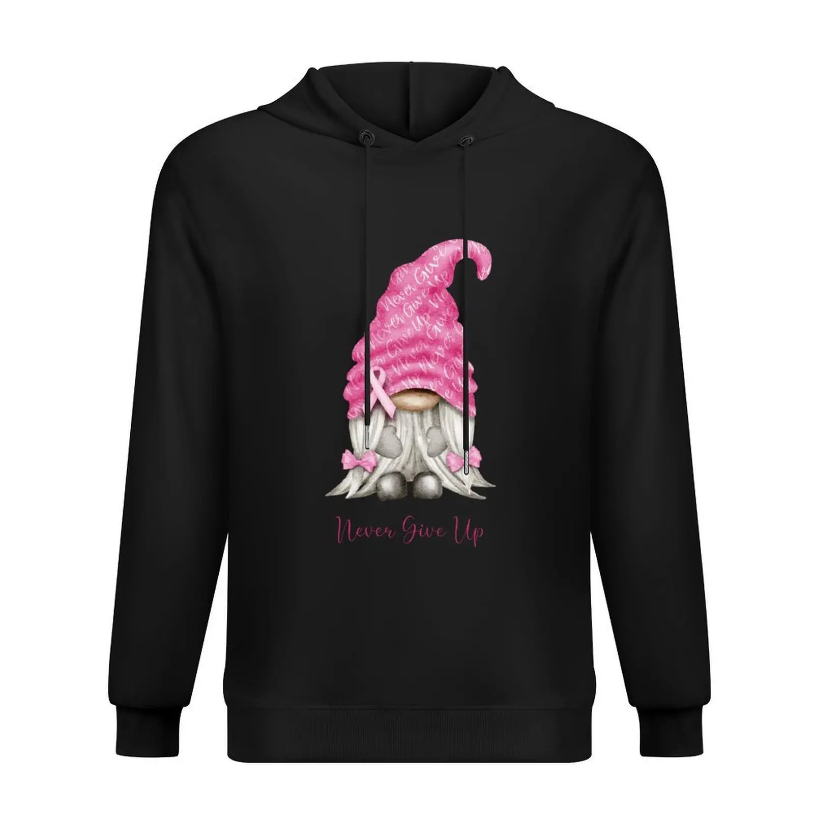 

Breast Cancer Awareness Gnome Pink Ribbon Hoodie anime clothing hooded shirt fashion men korean autumn clothes men's hoodies