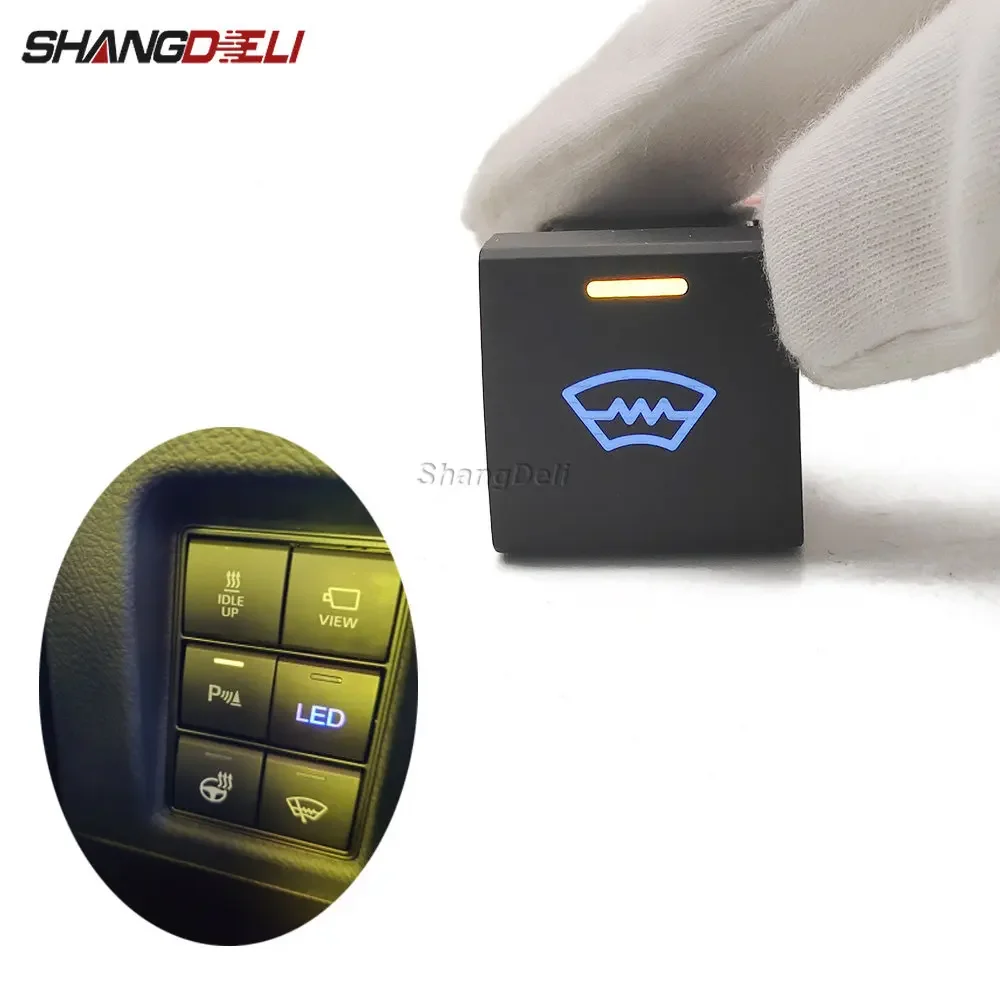 Interruptor de calefacción con luz LED para parabrisas, pulsador de calefacción para Toyota Camry 2018, Rav4, Corolla, Altis 2019, prado Hilux 2020