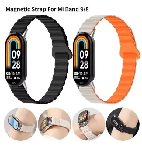 

Apply for Xiaomi watch 16MM silica gel magnetic small waist iwatch98 replacement strap 14MM Xiaomi bracelet