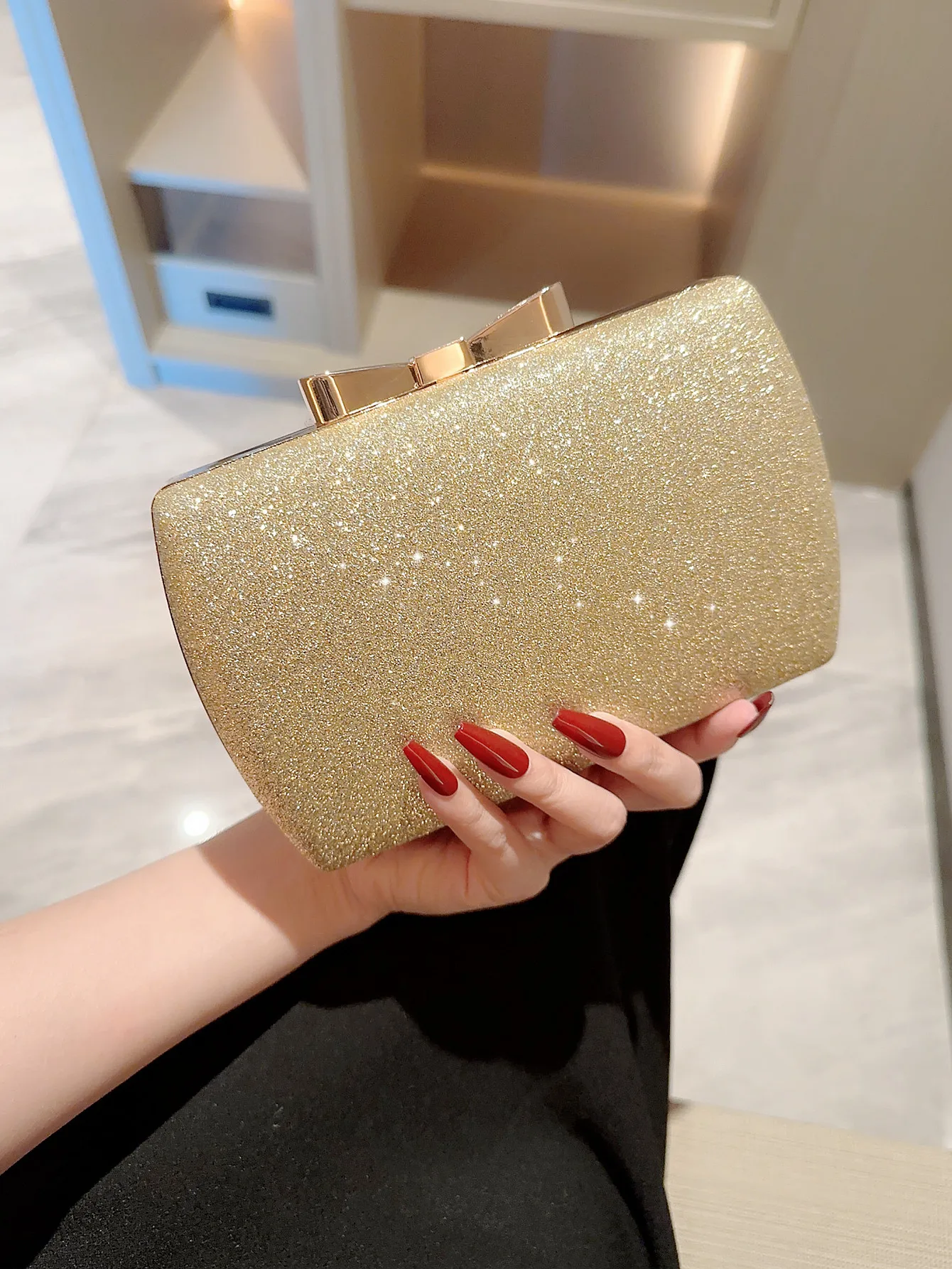 

2023 New Women Bow Evening Bags Dinner Wedding Banquet Wallets Party Evening Purse With Chain Drop Shipping