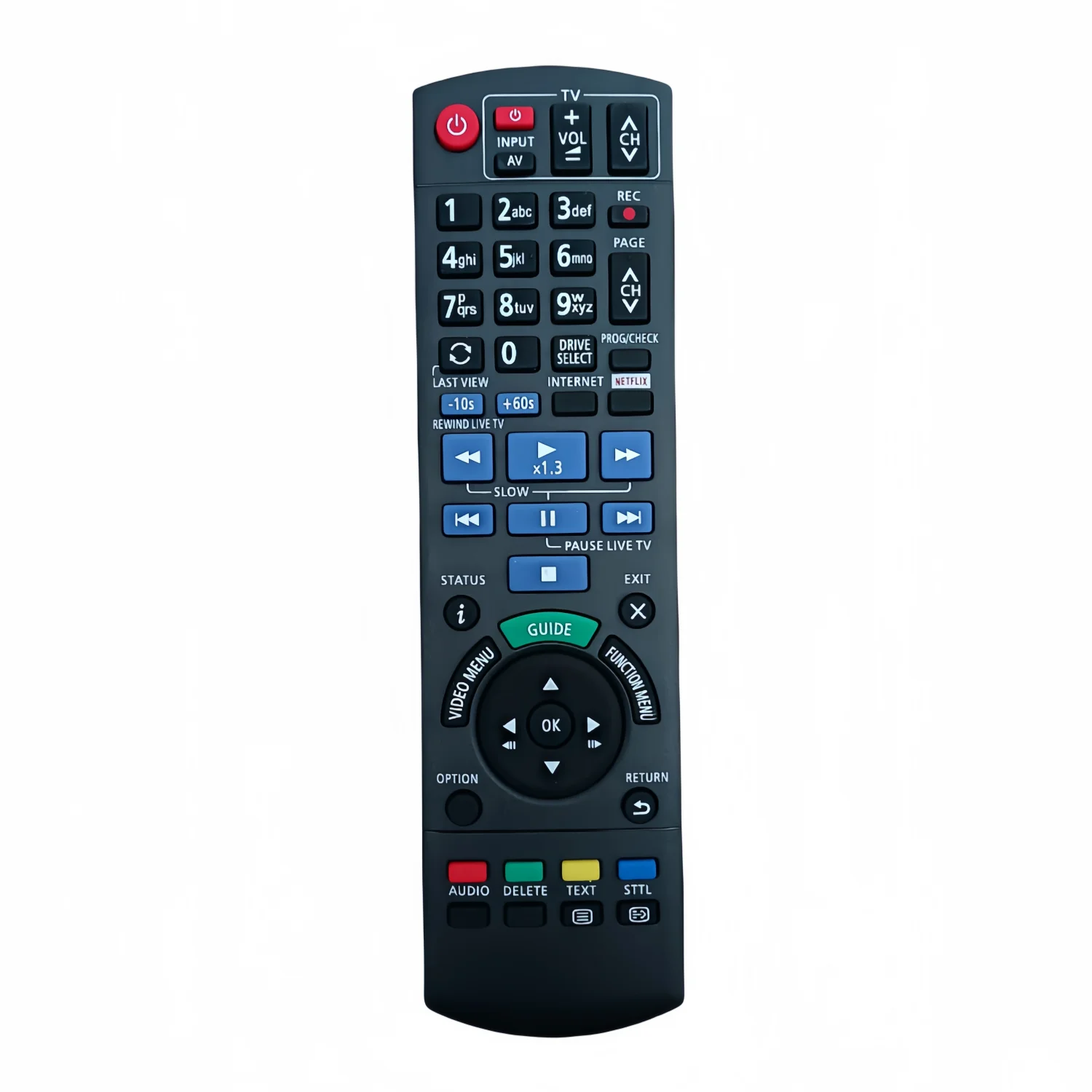 New Remote Control N2QAYB001077 for Panasonic BLU-RAY DISC & DVD Player and HDD Recorder DMRHWT260 DMRHWT260GN DMRPWT560