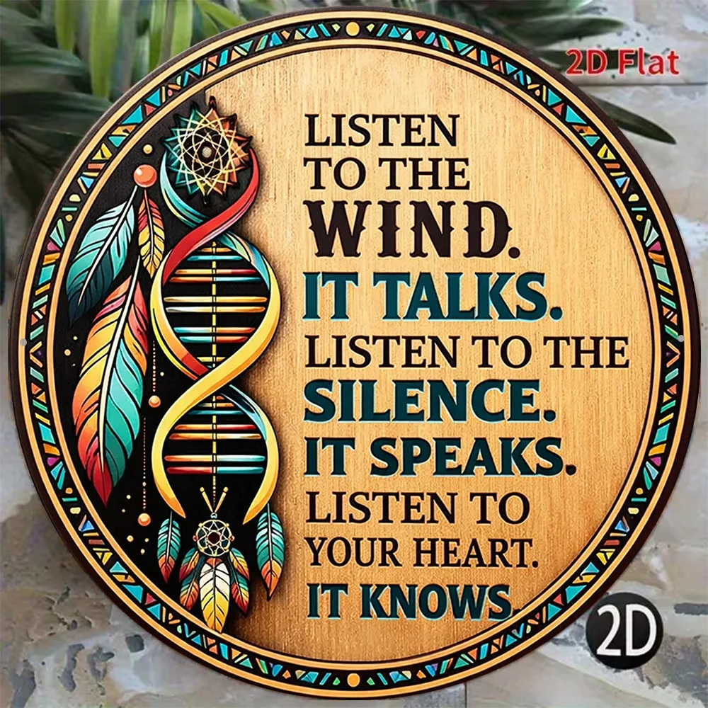 2D Flat - 1pc 2D Flat Round Wooden Sign, Retro Wooden Plaque about 