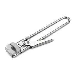 Stainless Steel Labor-saving Can Opener with Adjustable Anti Slip Opening, Jam Capping, and Twisting Bottle Opener