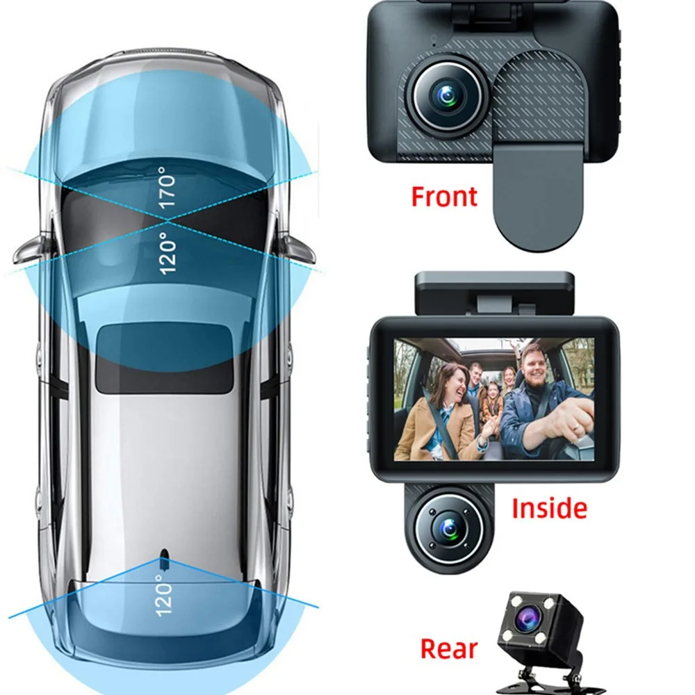 

Vehicle recorder Car recorder dual-lens, high-definition electronic dog integrated device, 4.0-inch screen