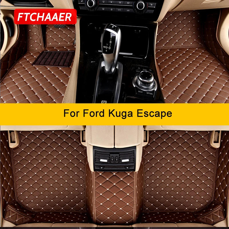 

Автомобильные коврики FTCHAAER на заказ для Ford Kuga Escape 2012-2023, автомобильные коврики, Аксессуары для ног