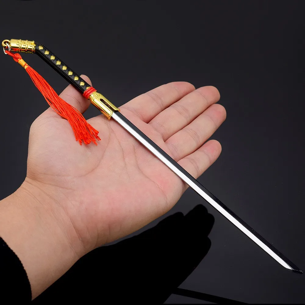 26cm Bleach Anime Replica Zanpakuto with Tassels Benihime Sword Model Kisuke Urahara 1:6 Action Figure Accessory Decoration Toys