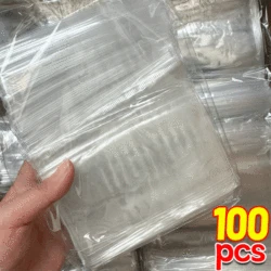 10-100PC Transparent Thicken PVC Jewelry Package Bags Anti-Oxidation Organizer Display Packaging Storage Self Sealing Pouches