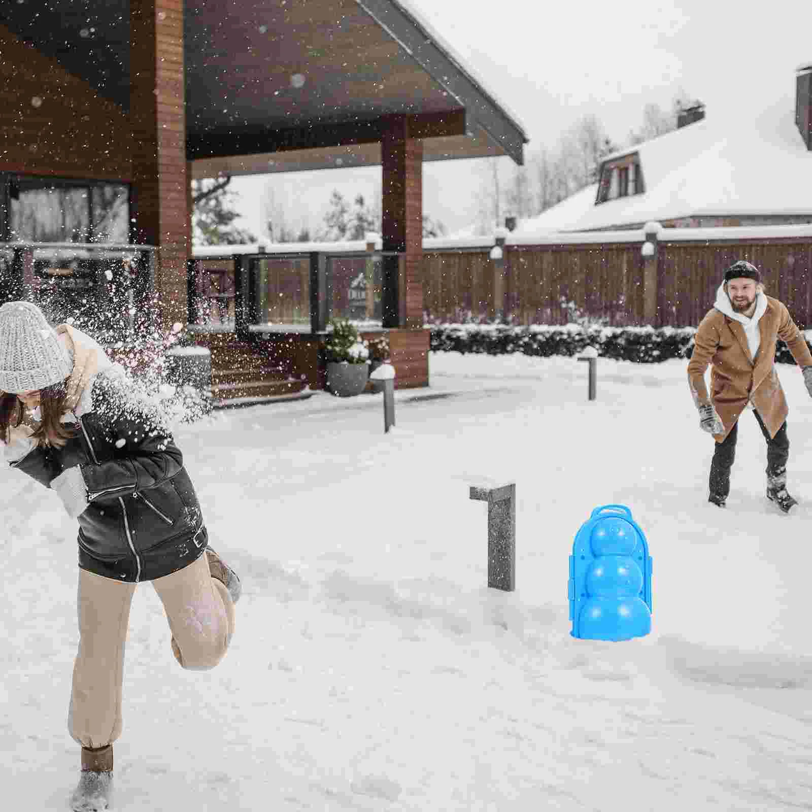 Boneco de neve estêncil fazendo ferramenta fabricante de plástico crianças clipe brinquedos de inverno molde ao ar livre crianças brinquedo bolas de neve