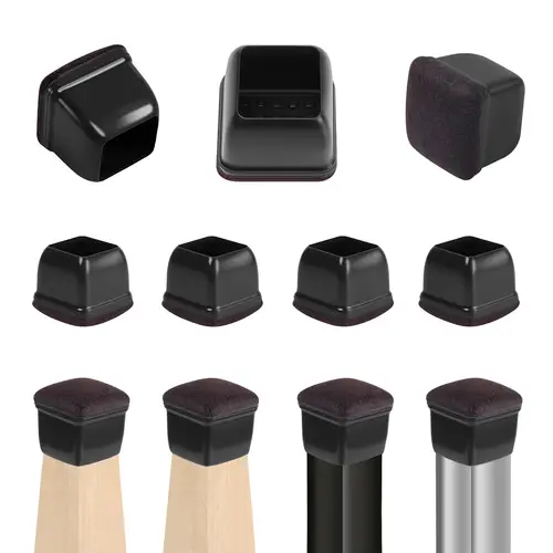Chair Leg Caps Rubber Feet Protector Stool Table Furniture Leg Cover Non Slip Felt Bottom Pads Round Square Floor Protectors - Image 27