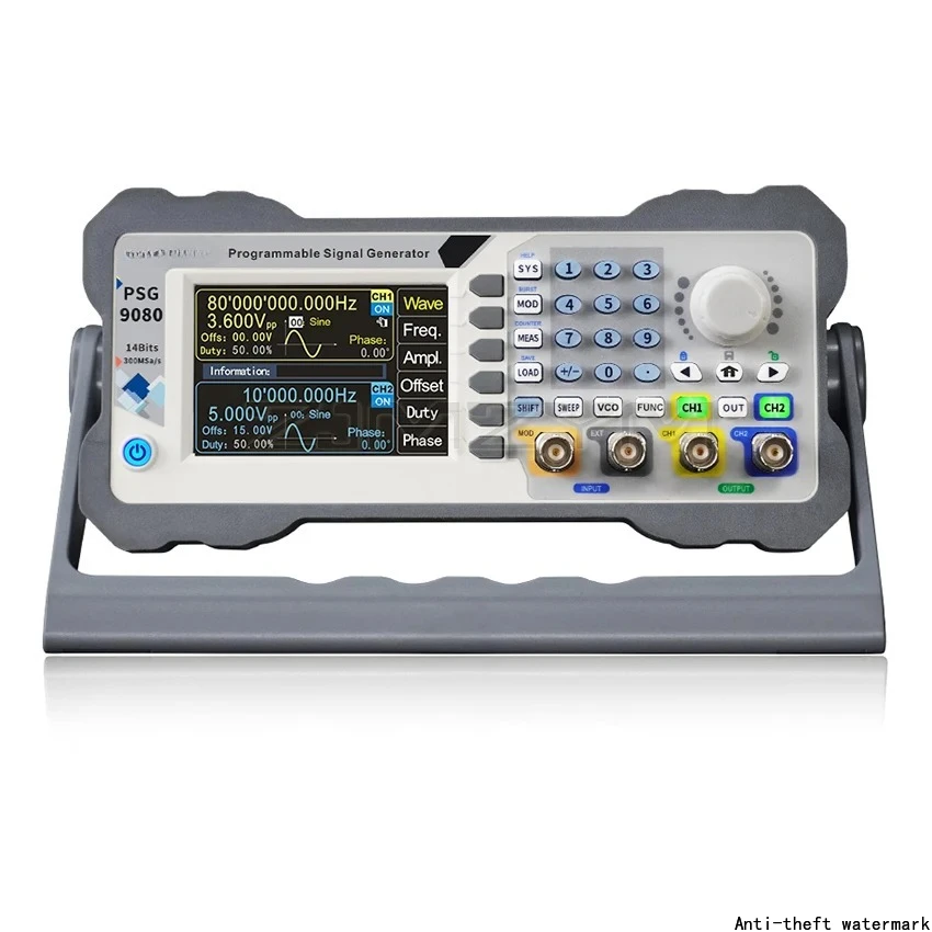 2026-9080 Programmable DDS Function Signal Generator, Digital Dual-Channel Arbitrary Waveform Frequency Meter, 80MHz AM FM FSK