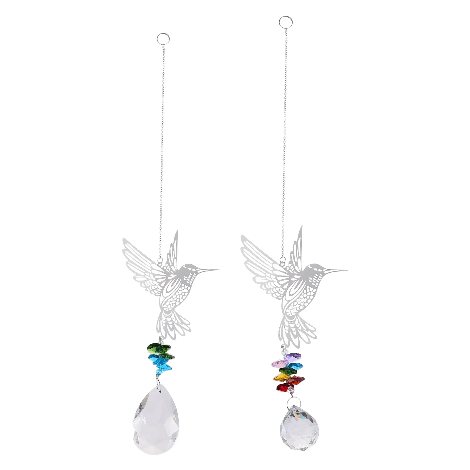 

2Pcs Crystal Pendants for Home Unique Hanging Decorations Simple Application Method Durable and Fade-Resistant Ornament