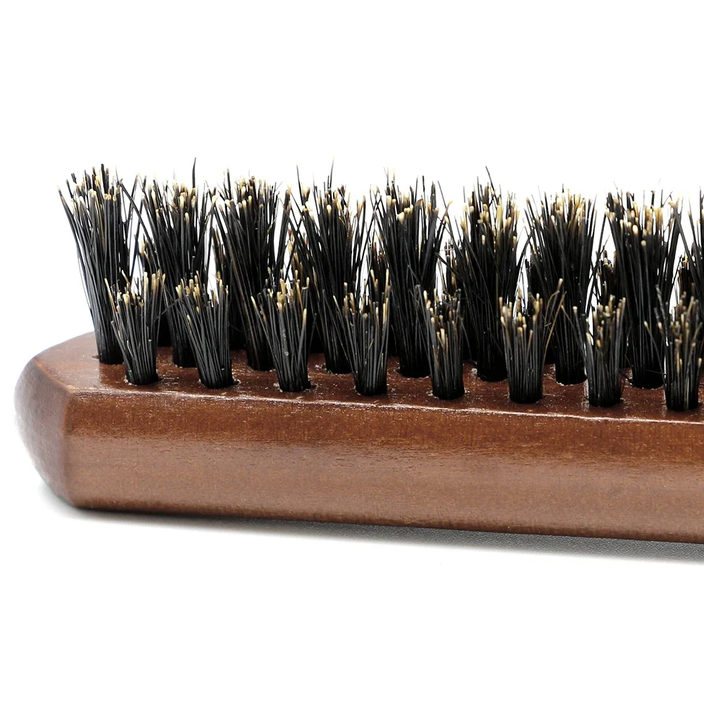 Natural Boar Bristle Hair Fluffy Comb Wood Handle Hair Brush Anti-static Barber Hair Comb Scalp Massage Hairdresser Styling Tool view 5