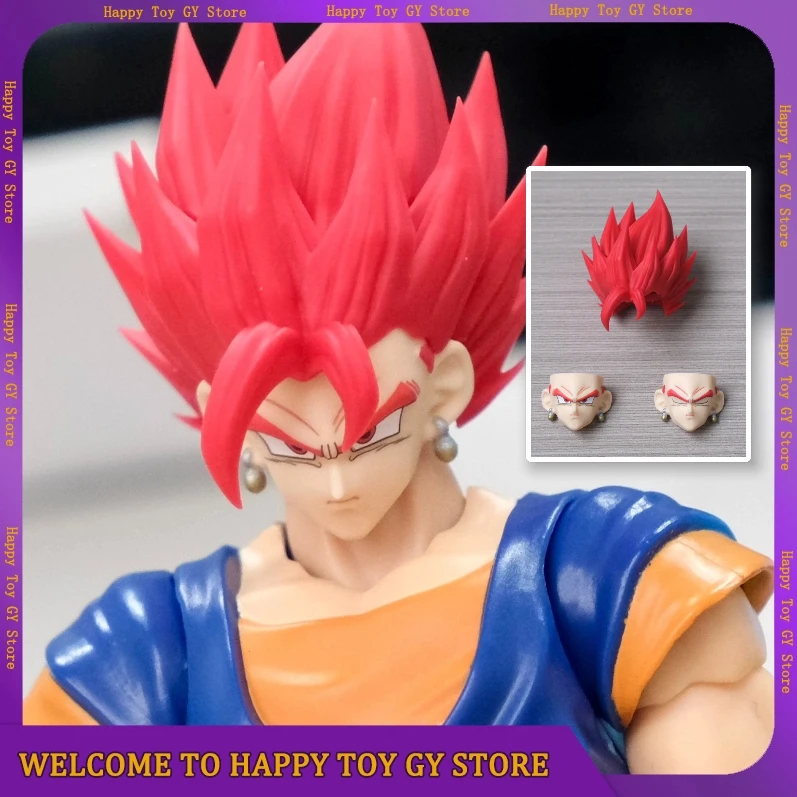 

Hm Dragon Ball Z Vegette To Hair Red Accessory Fit Shf 2.0 3.0 New Heads Headsculpt Head Accessory Action Figures Toys Gift