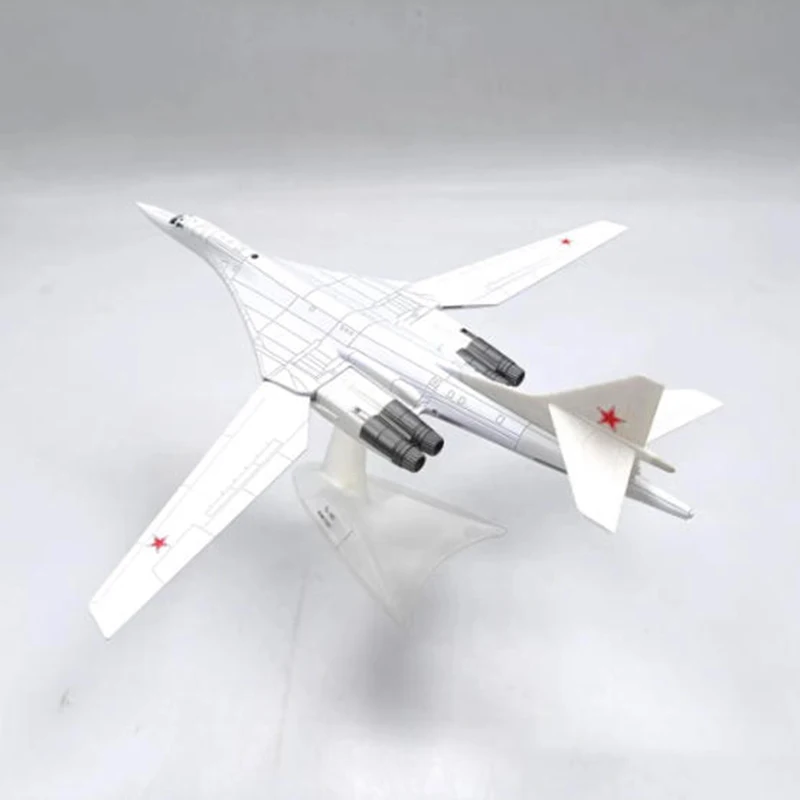 AMER Diecast 1:200 TU-160 Swan Bomber Military Alloy Aircraft Model For Display Collections