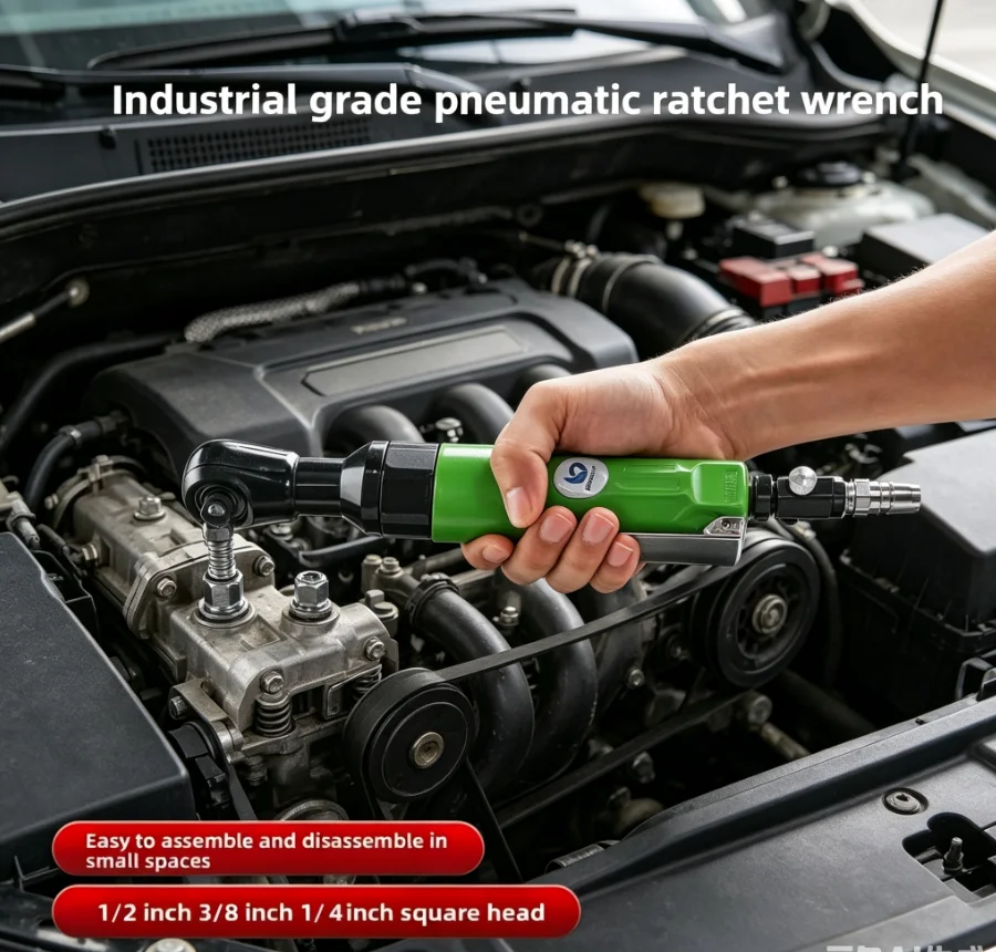 1/2 inch 3/8 inch 1/4 pneumatic ratchet wrench 90 degree right angle small air cannon torque ratchet wrench tool