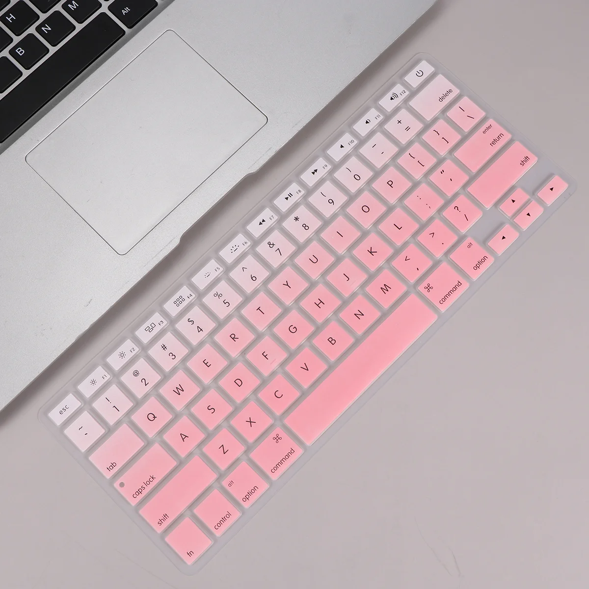 

2Pcs Keyboard Cover Silicone Dustproof Protective Film Easy Clean Keyboard Protector Compatible for Pro Air A1466 A1502 Pink
