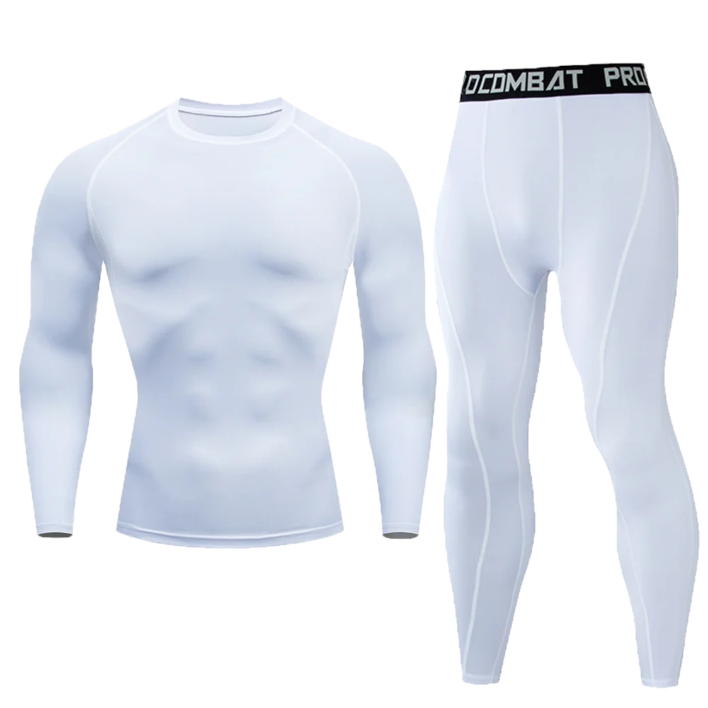 2025 Men's Compression Sportswear Suit GYM Tight Sports Yoga Sets Workout Jogging MMA Fitness Clothing Tracksuit Pants Sporting