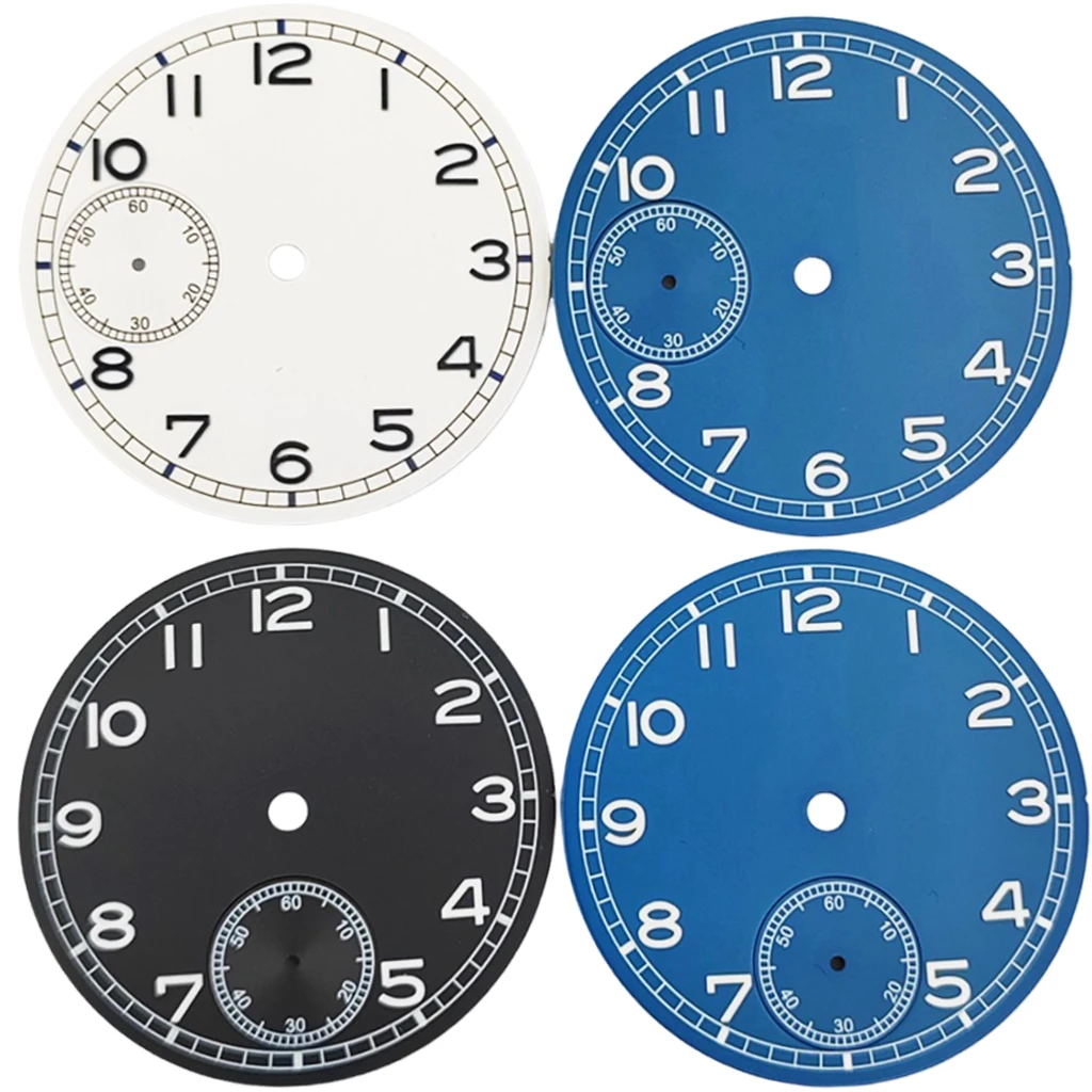Tarcza zegarka 37 mm dla ETA 6497 ETA 6498 ST3621 Zielona świecąca z datownikiem Tarcze zegarka Mechanizm automatyczny