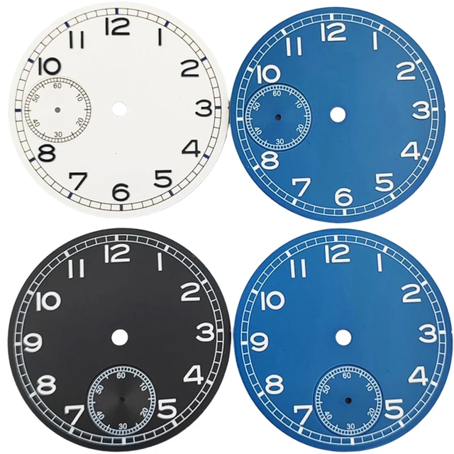Tarcza zegarka 37 mm dla ETA 6497 ETA 6498 ST3621 Zielona świecąca z datownikiem Tarcze zegarka Mechanizm automatyczny