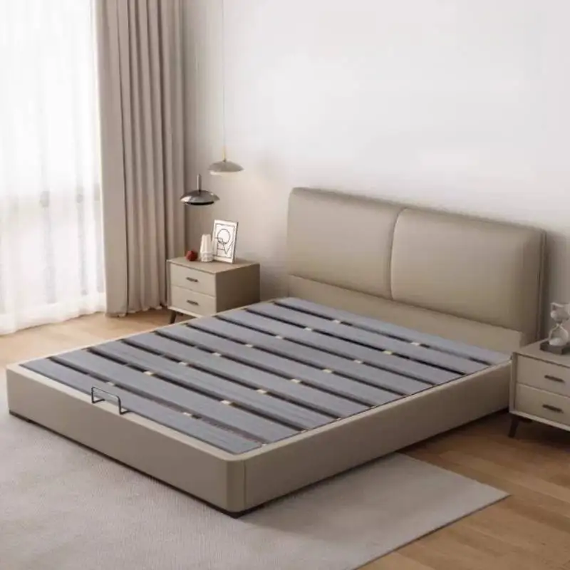 Luxury Accessories Bed Storage Drawers Grounded Wood Household Solid Sets Bed Double Modern Style Cama Matrimoniales Furniture