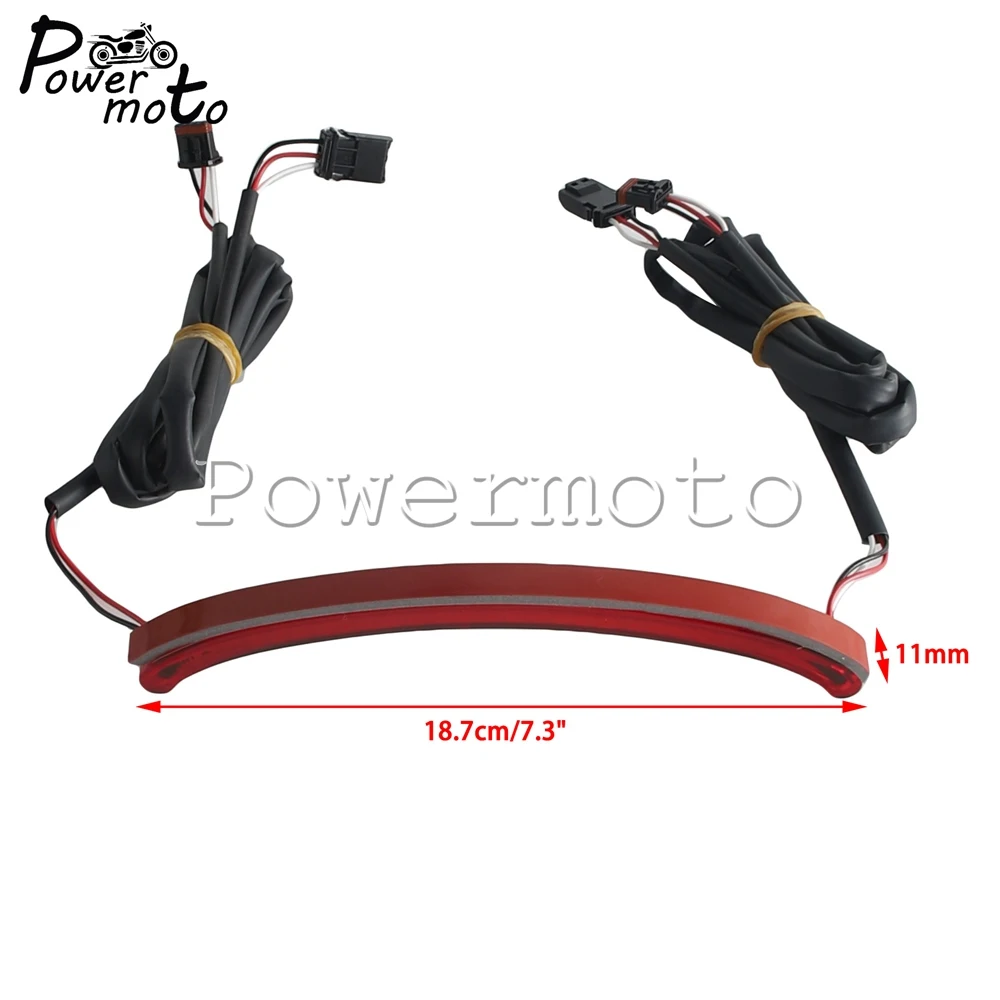1 Piece Motorcycle Rear Tail Light Red ABS Plastic W/Brake Running Light Mode For Harley Softail Fat Bob FXFB FXFBS 2018-Later