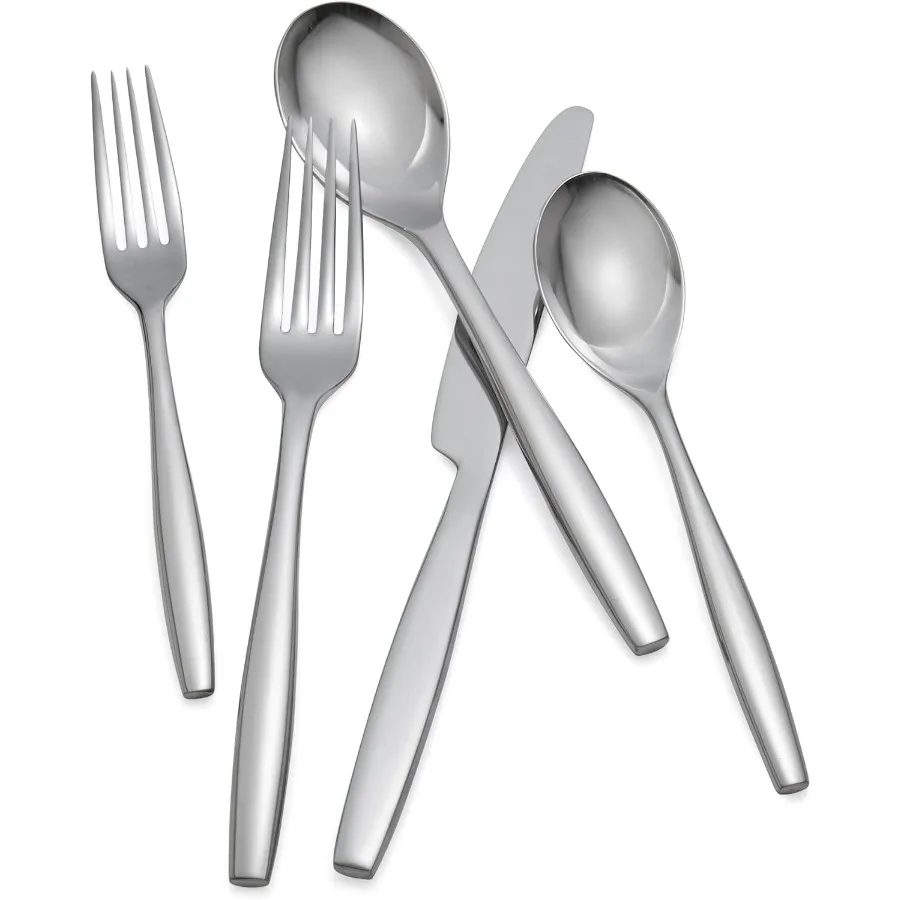 Aidan – ensemble de couverts 45 pièces, 18 10 miroir, argenterie en acier inoxydable, ensemble de couverts conçu pour les cuisines domestiques ou les restaurants