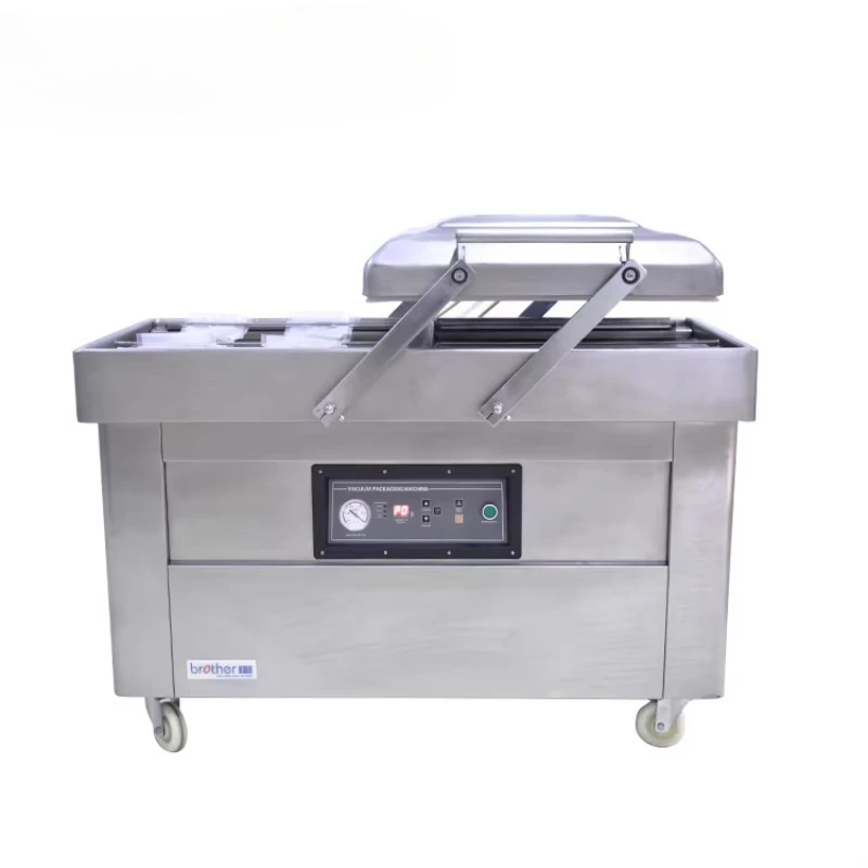 

Electric vacuum machine Double chamber food tray sealing machine Vacuum packaging machine DZ400/2SB