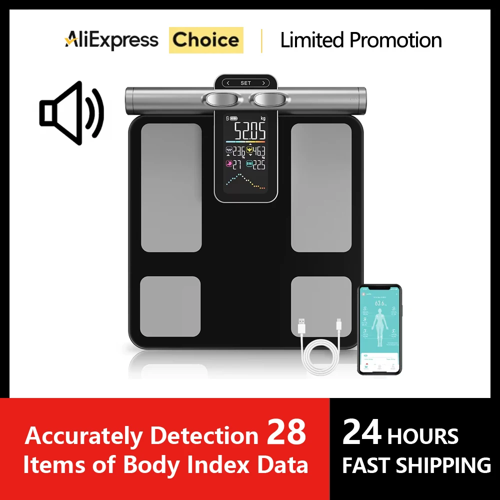Smart Body Weight Scale with Bioimpedance Analysis Pregnancy Mode Offline Measurement Body Composition for Health Tracking