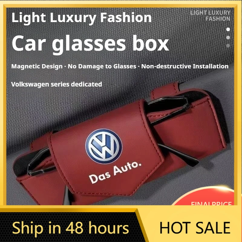 

Стильные декоративные накладки для хранения очков в автомобиле, чехол для солнцезащитных очков из искусственной кожи для Volkswagen VW Passat Touran Golf 3 GTI