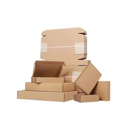 10PCS Brown/White Corrugated Boxes Gift Packaging Cartons Rectangular Aircraft Boxes Express Shipping Packaging