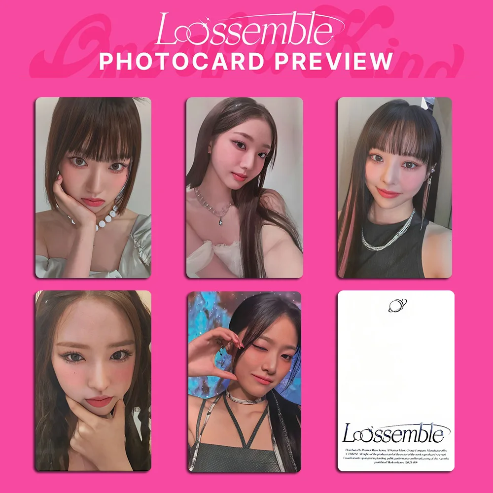 KPOP Loossemble 5PCS LOMO Card Go Won Hyeju Yeojin Peripheral The Same Fans Gift Commemorative Postcard ViVi Hyunjin Photocards