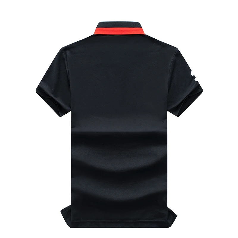 Classic Black Men’s Polo Shirts Casual Fashion Working Golf Shirts Buttons Collared Solid Lightweight