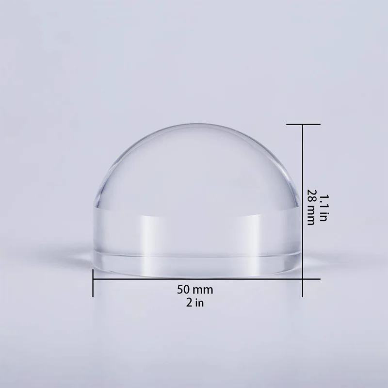 2 inch Magnifying Dome - Portable Paperweight 8X Magnifier Clear Reading Aid Magnifying Glass Dome Easy to Glide For Reading