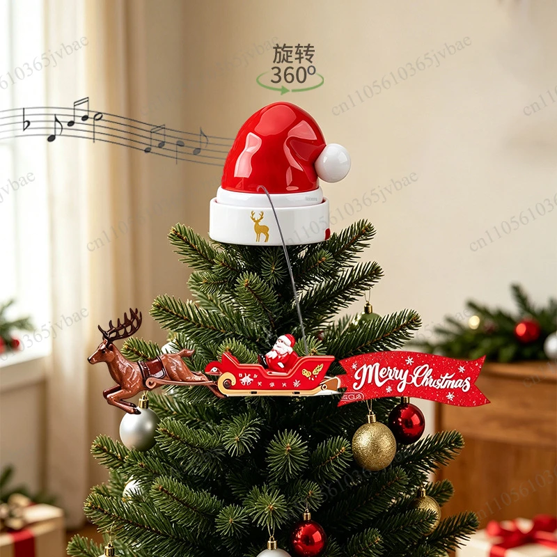 For Indoor Display G5AB Light Up Christmas Tree Top Piece with Music