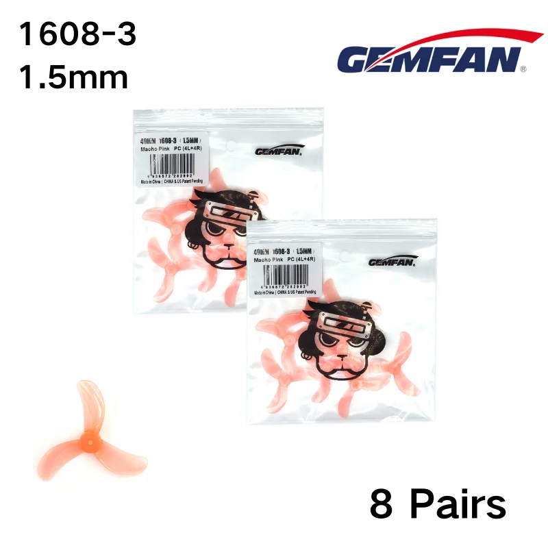40mm Mini Propeller 3 Blade 4 Blade 1608-3 1609-4 Props PC voor FPV Quad Multirotor 8 Paar/16 Stuks Gemfan Nieuwe Paddle RC Accessoires