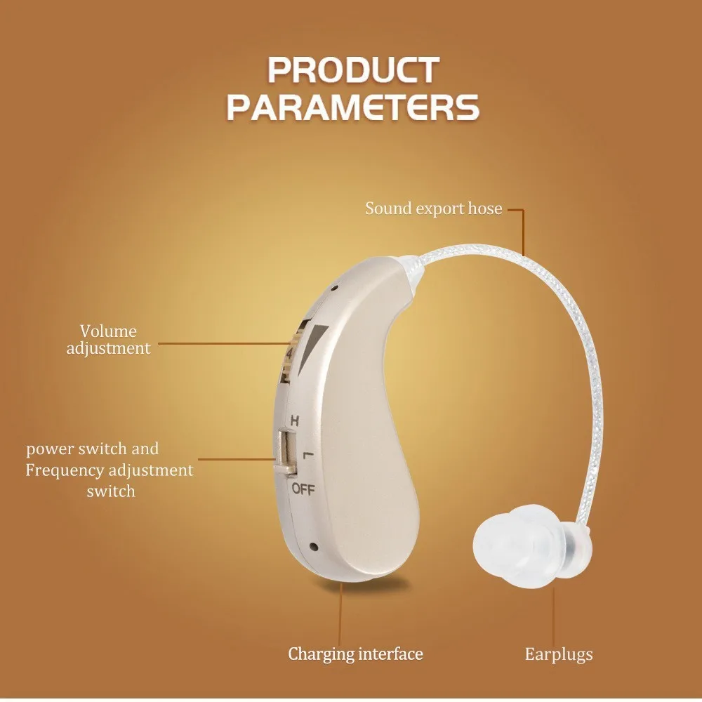 Sound Amplifier Auxiliary Listening Headphones Amplifier Rechargeable