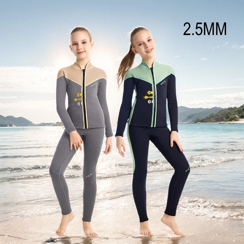 

2.5MM Neoprene Keep Warm Surfing Kayaking Swim Diving Jackets+Pants Two Pieces Scuba Snorkeling Spearfishing WetSuit Beach Wear