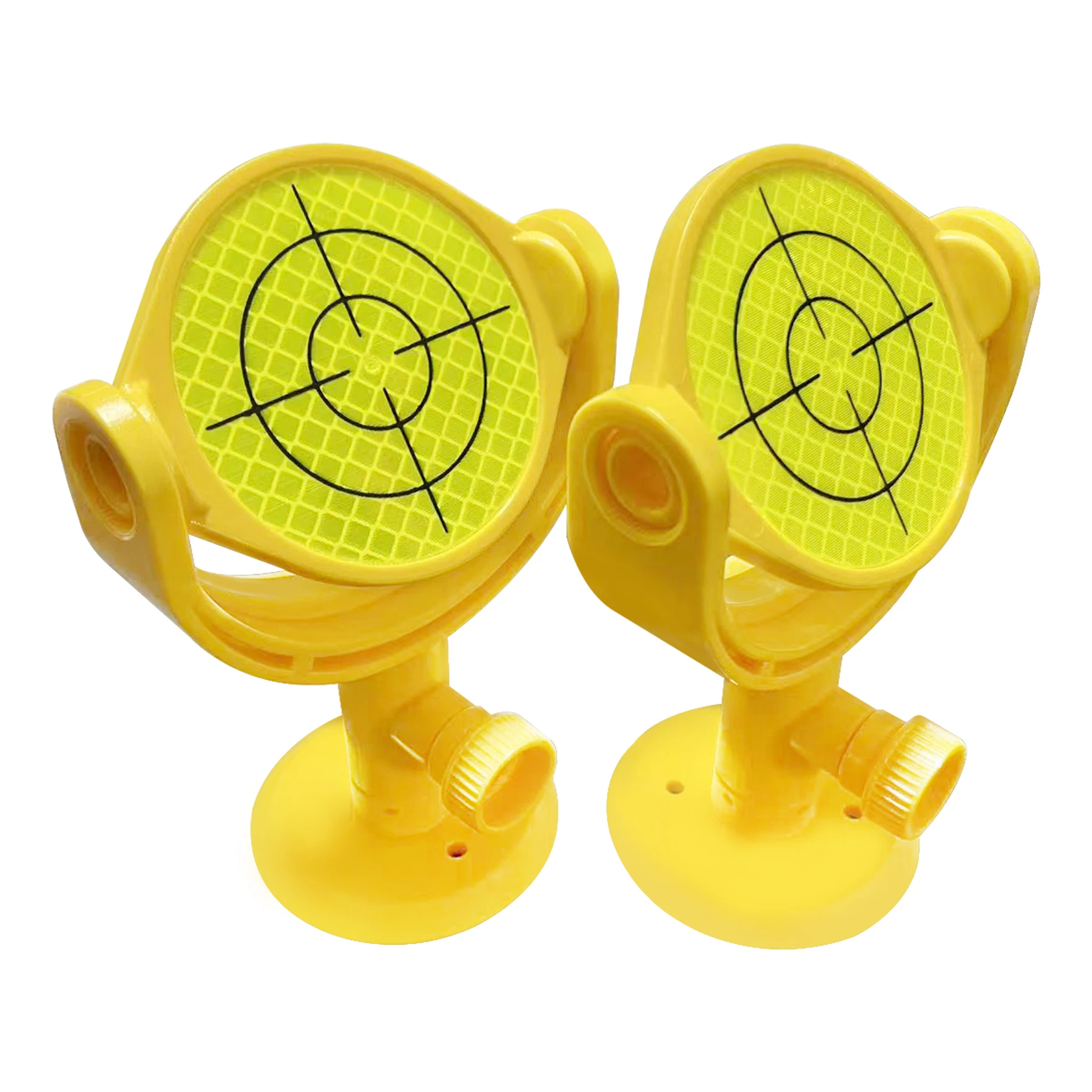 100pcs 60mm Fluorescent Green /White Mini Tilting Target Sheet Reflector with Printed Crosshair Sheet with 5/8 Thread for Survey