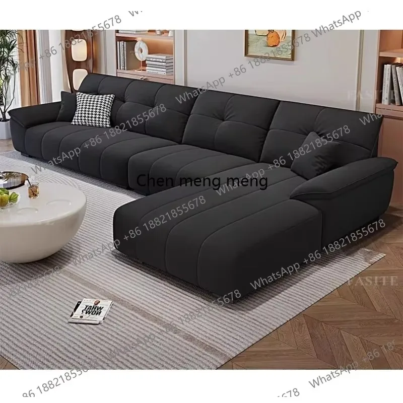 

Living room small apartment Italian minimalist straight row movable backrest cat scratching fabric leave-in sofa straight M178