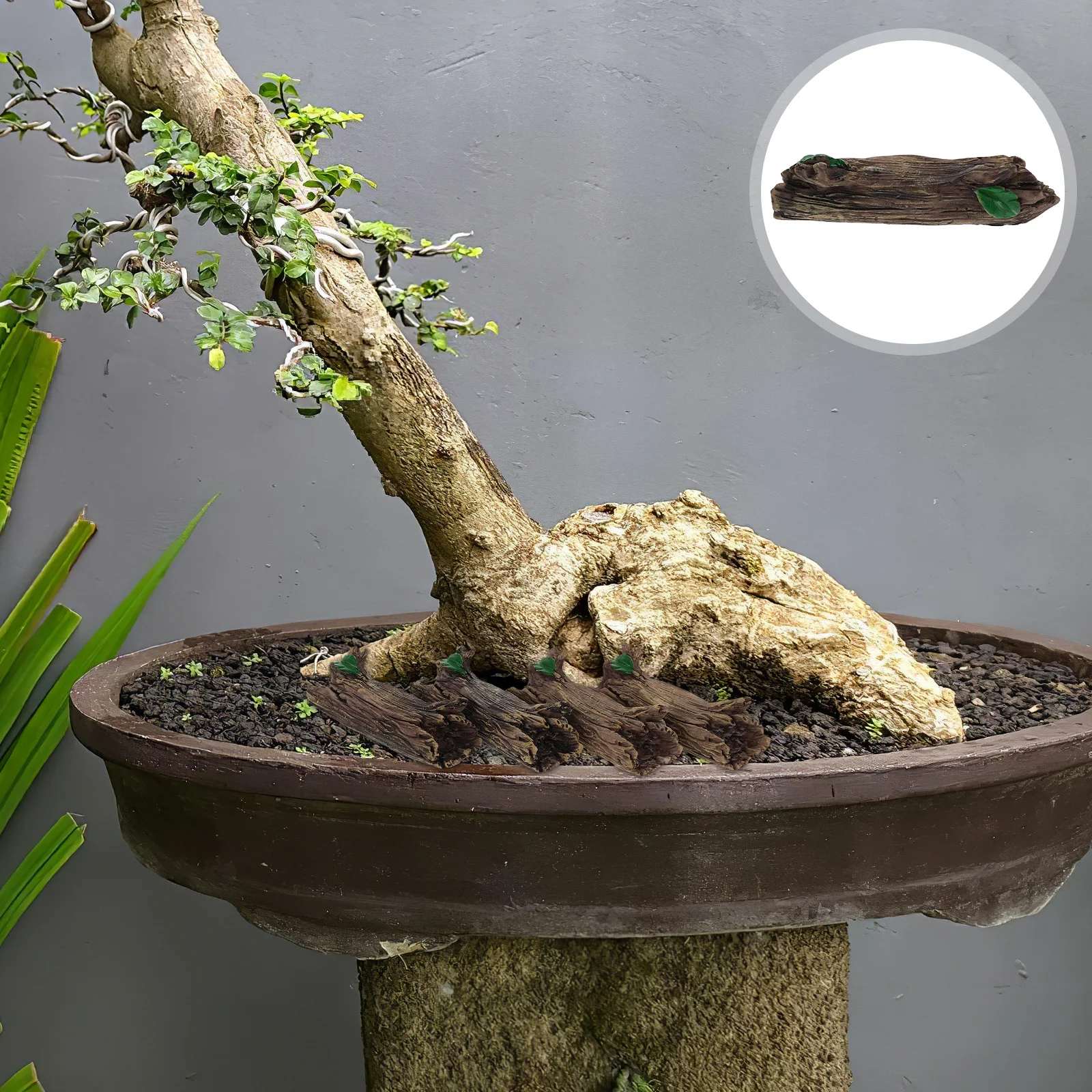 

4pcs Micro Landscape Decor Resin Tree Stumps Miniature Ornament For Fairy Garden Bonsai Terrarium Railway Sand Table